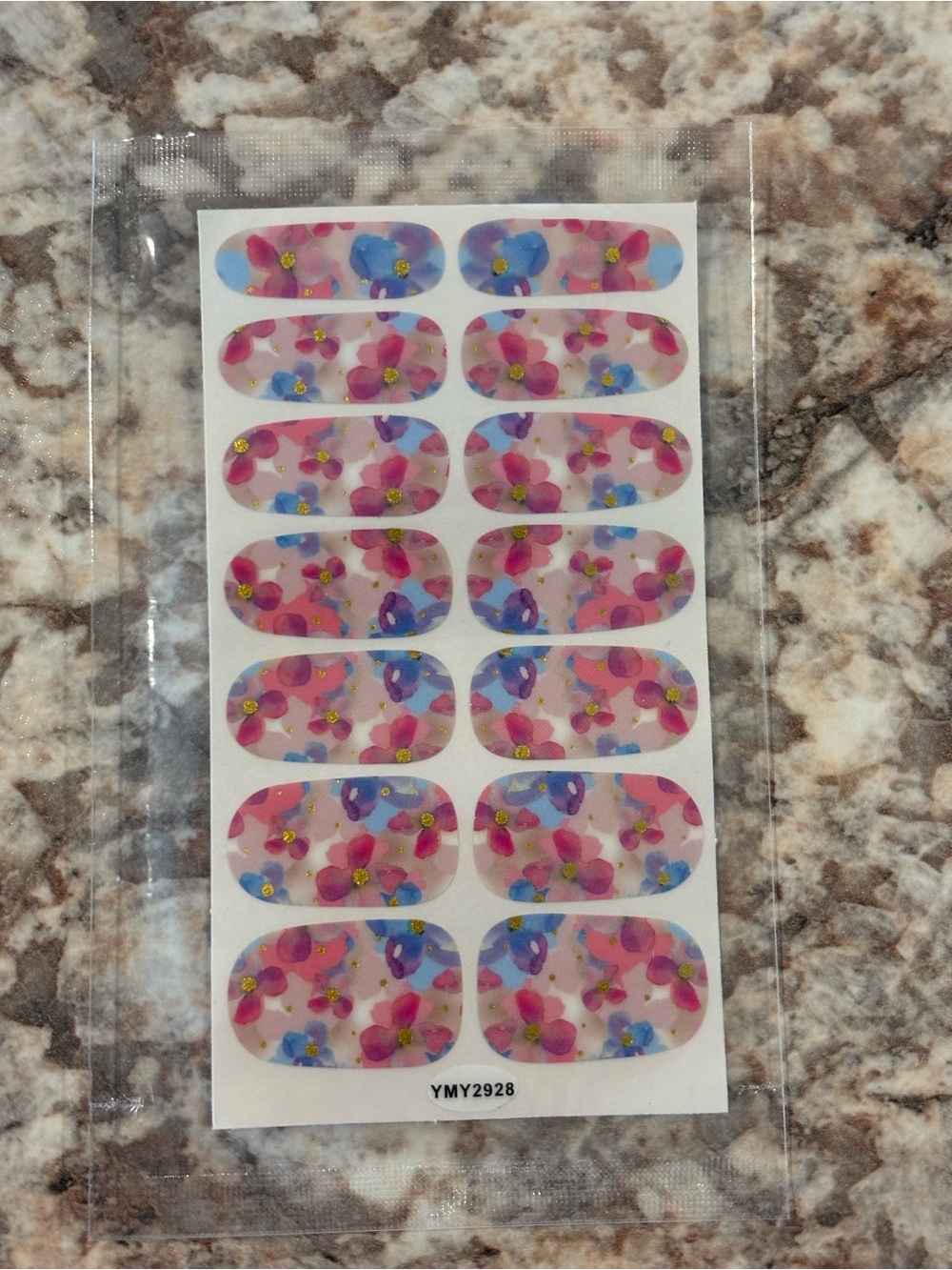 Floral Press-On Nail Wraps -